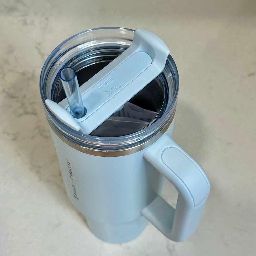 NWT Stanley x Starbucks Spring Blue 2024 Tumbler 40oz Quencher Limited - Picture 7 of 10